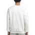 Back view of DJ Club men's graphic sweatshirt in white, 50/50 cotton-poly blend.