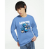 Blue Wanted Teddy Bear men's graphic sweatshirt featuring a teddy bear holding money, 50/50 cotton-poly blend.