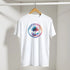 Retro Palm Tree T‑Shirt for Women featuring a colorful palm-tree circle logo reading Urban Palm Trees.
