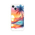 Tropical beach sunset iPhone case with hammock and palm trees, slim protective cover for iPhone 16/15/14/13.