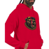 Men's Grizzly Bear Hoodie in red with bold bear graphic, sunglasses, and gold chain.