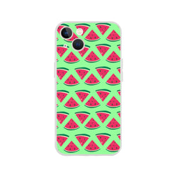 Cute summer watermelon pattern iPhone case with slim matte finish and frosty transparent backing for shock absorption.