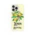 Lemon Quencher iPhone case with lemon branch illustration on pale yellow, slim protective cover for iPhone 16-13