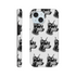 Dual-layer gangster dog protective phone case for iPhone 16–13 with wraparound glossy print.