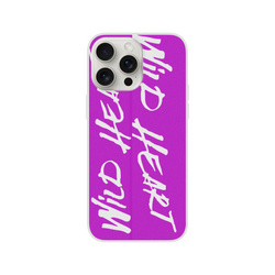 Believe In Yourself slogan iPhone case for iPhone 13-16, purple with white graffiti text, slim protective cover