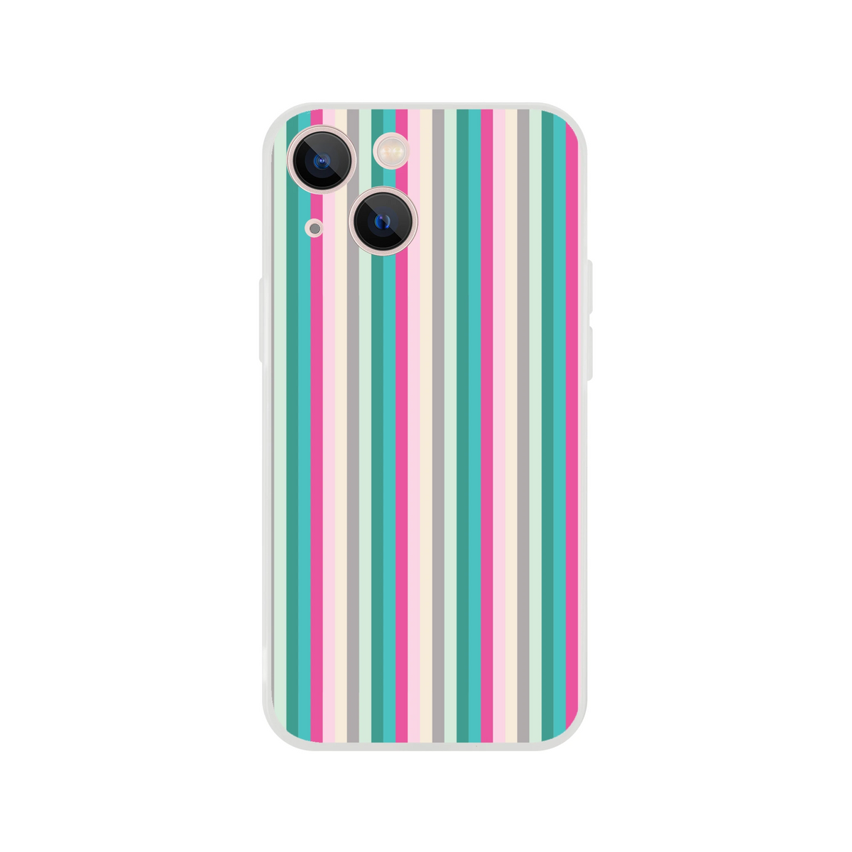 Pastel Stripe iPhone Case for iPhone 13-16 with colorful vertical stripes.