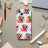 Colorful dog-print tough iPhone case with wraparound sunglasses art for iPhone 16, 15, 14, 13.