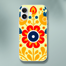 Vintage Floral iPhone Case (13-16) Retro Aesthetic with slim matte finish, bold botanical design.