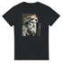 Black Gothic Gods graphic tee featuring a marble statue bust wearing a laurel crown with gold accents.