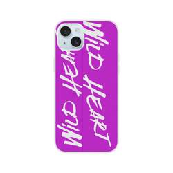 Cute Wild Heart iPhone Case (13-16) with Believe In Yourself slogan on pink-purple abstract design.