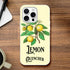 Lemon branch iPhone case, slim protective cover for iPhone 16/15/14/13 with 'Lemon Quencher' typography.