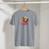 Gray Cool Dog T Shirt with a colorful dog wearing sunglasses on soft cotton blend fabric.
