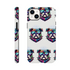 Colorful bulldog phone case with sunglasses and spiked collar, wraparound print for iPhone 16-13.