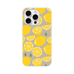 Cute lemon fruit iPhone case for iPhone 13-16 with bright citrus slices and matte finish.