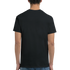 Back view of a man wearing a black You Matter slogan T shirt men's graphic tee, soft cotton blend.