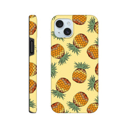 Yellow pineapple iPhone case with tropical print design offering tough protection and street-ready style for daily carry.