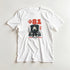 White cotton-blend JDM men's graphic tee with a car under a bold red 81 and Japan Domestic Market text.