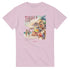 Pink Tequila women's graphic T-shirt, soft cotton blend, with tropical beach scene and tequila glass.