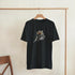 You Matter slogan tee for men, black cotton-blend graphic T-shirt with flower design on front.
