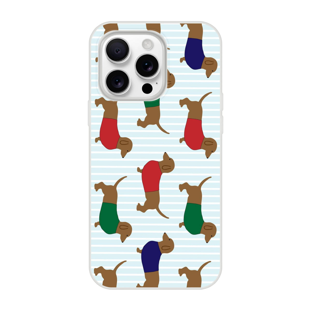 Cute Sausage Dog dachshund pattern iPhone case for iPhone 13-16, slim matte cover