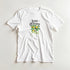 White women's graphic T-shirt featuring Lemon Quencher lemon tree and Natural Product banner.