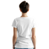 Back view of white Cherry T-Shirt Women's Graphic Tee; relaxed fit, soft cotton blend.