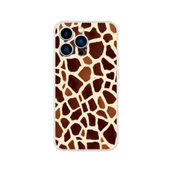 Brown giraffe print iPhone case with safari animal design for iPhone 13–16