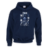 Navy hoodie with 'It's OK Not To Be OK' slogan and floral graphic, front pocket, drawstring hood.