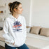 White Palm Tree Women's Hoodie with California palm graphic, casual indoor wear.