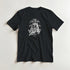 Black Gothic Glory men's graphic T-shirt with soft cotton-blend fabric, white statue artwork and 'Glory' script.