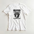 White cotton T-shirt featuring a gorilla with headphones, bold TRANCE text and boombox graphics.