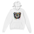 White men's teddy bear hoodie with colorful graffiti bear graphic on chest, 50/50 cotton-poly blend, sizes S to XL.