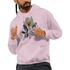 Men's You Matter slogan graphic hoodie in soft cotton blend with floral design and front pocket.