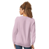 Classic unisex crewneck sweatshirt, Gildan 18000, lavender, 50/50 cotton-poly, air jet yarn, double-needle stitching.