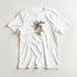 White women's palm-tree graphic T-shirt in a soft cotton-blend with Palms script.
