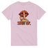 Pink Lips graphic T-shirt with finger to lips and SHUT UP. lettering