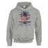 Palm Tree Women’s Hoodie, soft cotton blend, gray heather with California palm graphic. Sizes S–XL.