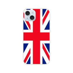 Union Jack slim protective iPhone case for iPhone 13–16 with bold British flag design.