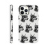 Gangster dog phone case with sunglasses and a chain collar, wraparound print for iPhone 16 15 14 13.