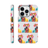 Gent Dog Tough Protective Phone Case for iPhone 16/15/14/13 featuring a colorful wraparound dog print.