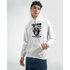 White Trance Gorilla men's graphic hoodie with a black gorilla wearing headphones, soft cotton blend, sizes S-XL.