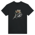 Men's graphic tee featuring You Matter slogan with floral design on black soft cotton blend fabric.