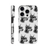 Gangster dog head wraparound print phone case with sunglasses; dual-layer protective glossy cover for iPhone 16–13.