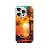 Tropical sunset palm trees beach scene on slim protective iPhone case for iPhone 16 15 14 13