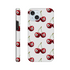 Lucky Cherries tough protective iPhone case with red cherry pattern, glossy dual-layer print for iPhone 16-13