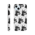 Gangster dog with sunglasses and chain on a dual-layer wraparound iPhone case for 16/15/14/13, glossy finish.