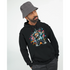 Black men's Dab Teddy Bear Hoodie with colorful teddy bear graphic on front; 50/50 cotton-poly blend.