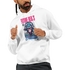 Monkey DJ graphic hoodie in white, bold monkey with headphones, 50/50 cotton-poly blend, sizes S-XL