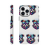 Bull Dog tough case with glossy dual-layer wraparound print featuring neon sunglasses bulldog for iPhone 16-13.