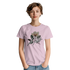Woman wearing pink You Matter slogan tee with floral graphic; women's relaxed-fit cotton blend t-shirt.